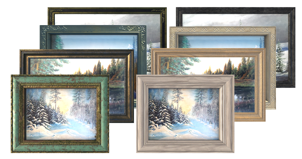 Picture Frame Asset Unity Texture Framed Oil Paintings Vol.1 | 3D Interior | Unity Asset Store