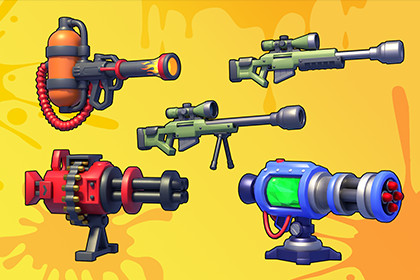 FPS Sniper Gatling Flamethrower Turret