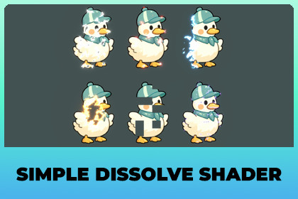 Simple Dissolve Shader 2D - Shader by Roam Moon