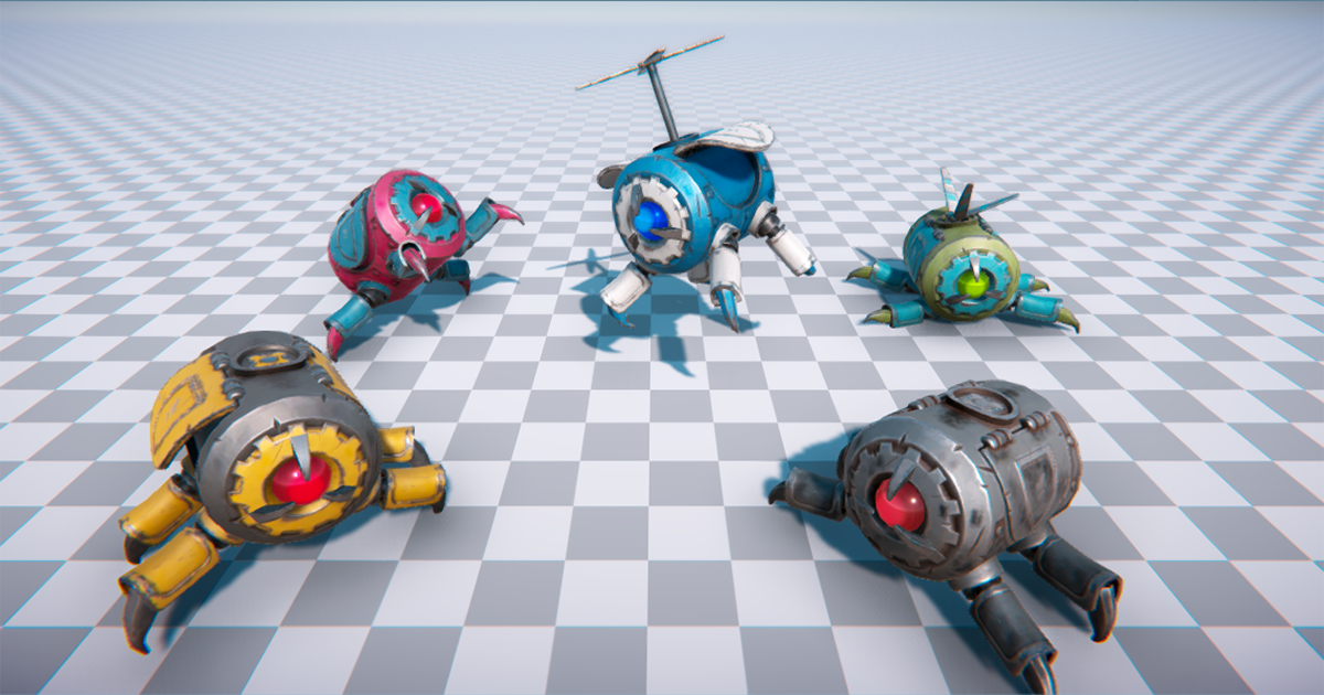 Barrel-Roll Droid | 3D Robots | Unity Asset Store