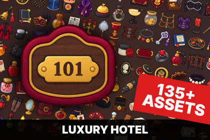 Luxury Hotel Boudoir Fashion VIP Guest Amenities Icons Pack