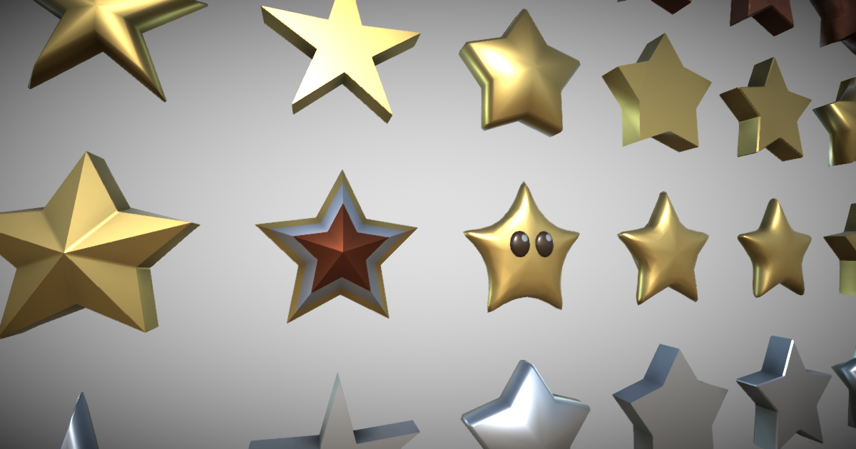 3D Stars | 3D Props | Unity Asset Store