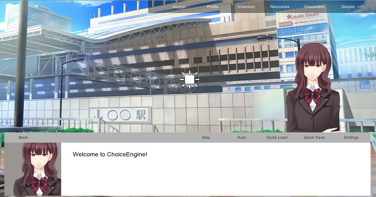 ChoiceEngine 2 Visual Novel and Text Game Engine Game Toolkits