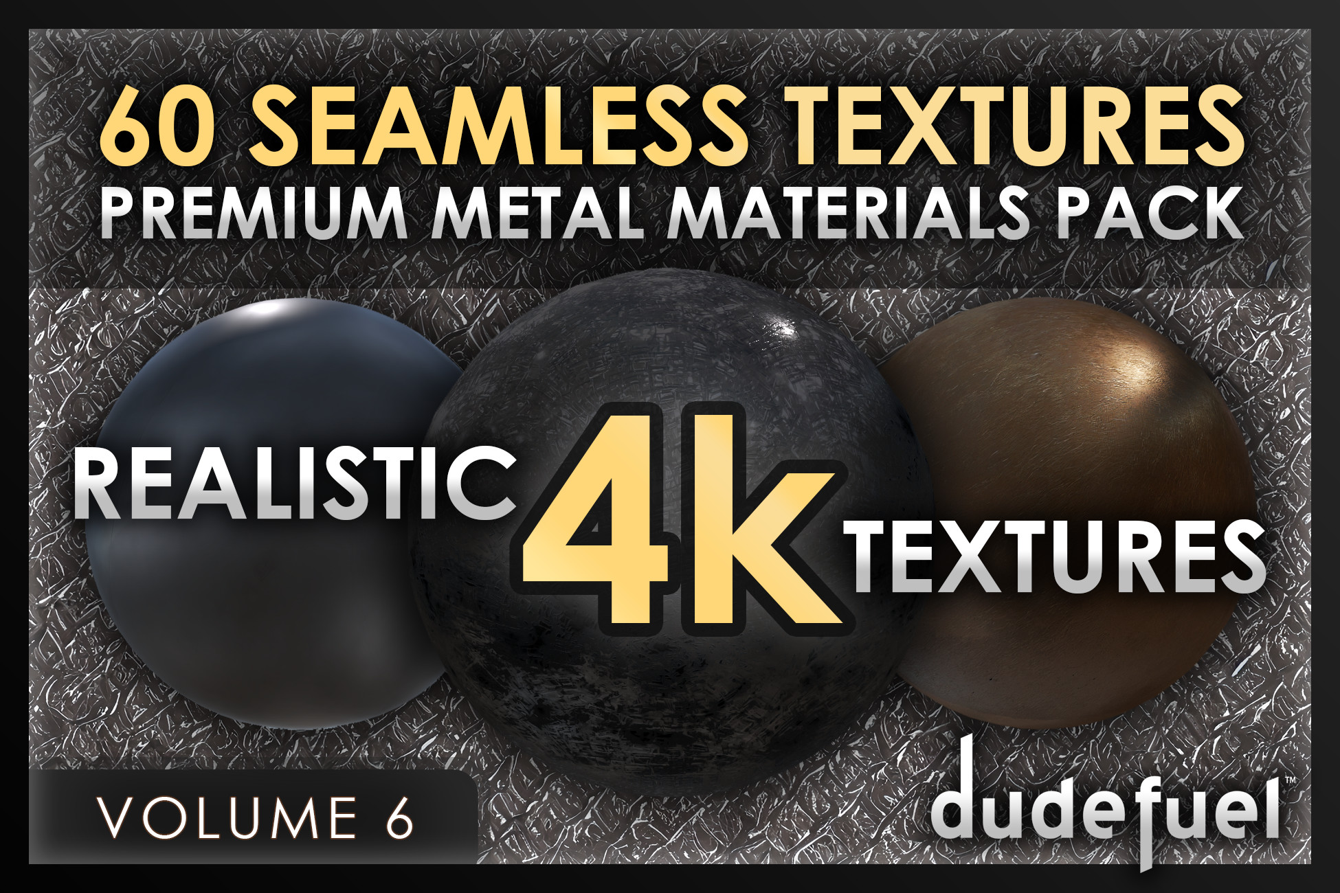 60 Metal Textures (4k) HDRP Seamless Materials - Vol. 6 | 2D Metals ...