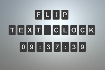 Flip Text & Clock By maything