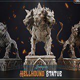 Hellhound Dungeon Statue – Dark Fantasy Guardian