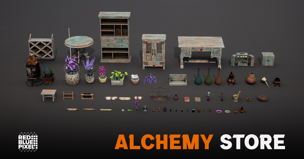 Medieval Alchemist Accessories | 3D 소품 | Unity Asset Store