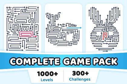 Arrow Puzzle Game - Complete Game Template (1000+ Levels & 350+ Daily Challenge)