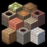 2D Isometric Modular Tileset – Brick & Plank