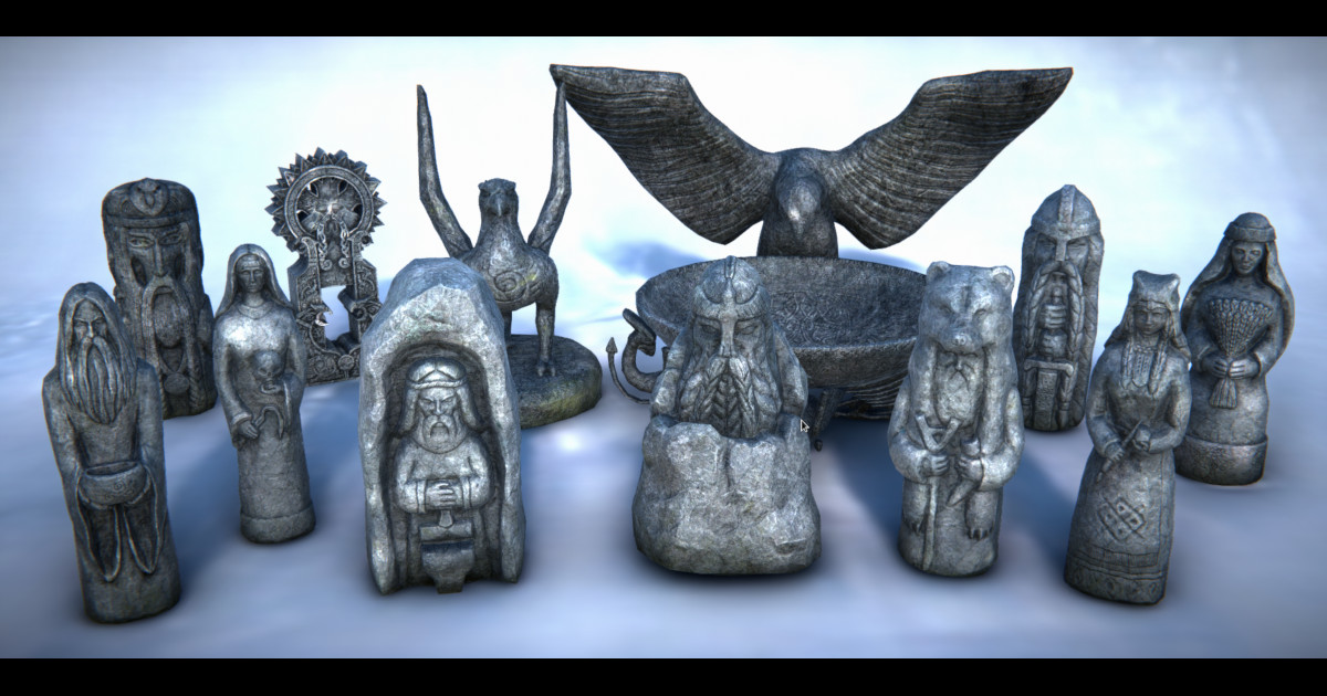Celtic Pagan Idols | 3D Exterior | Unity Asset Store