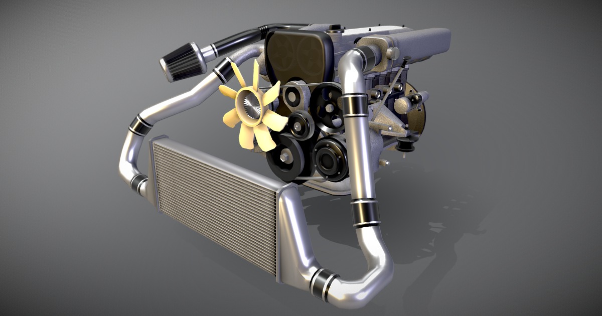 Engine Inline 6 Animated (Motor) | 3D Land | Unity Asset Store
