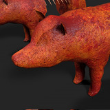 Funny Fried Pig - 3D Character