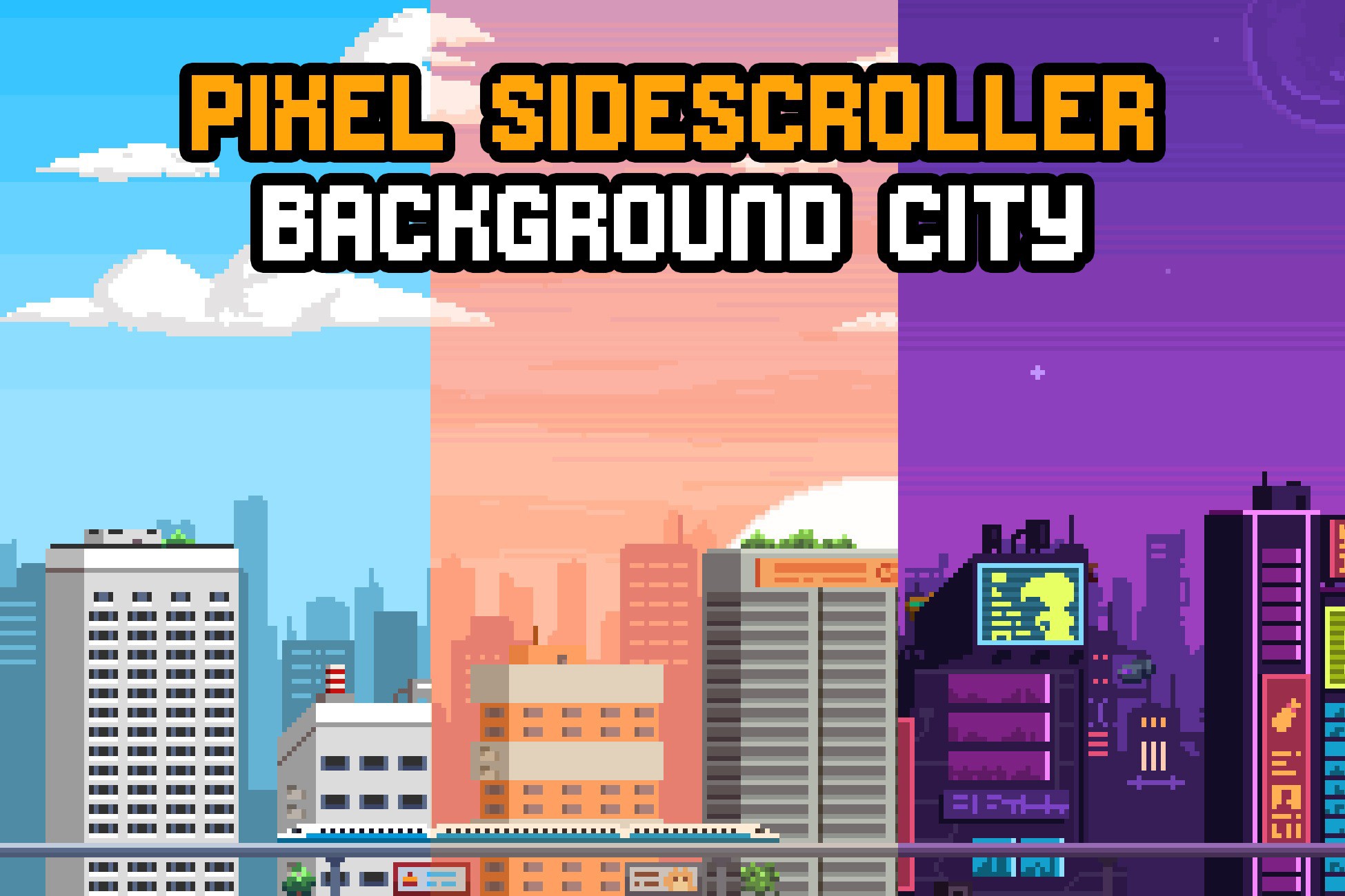 Pixel Sidescroller Background City | 2D 环境 | Unity Asset Store