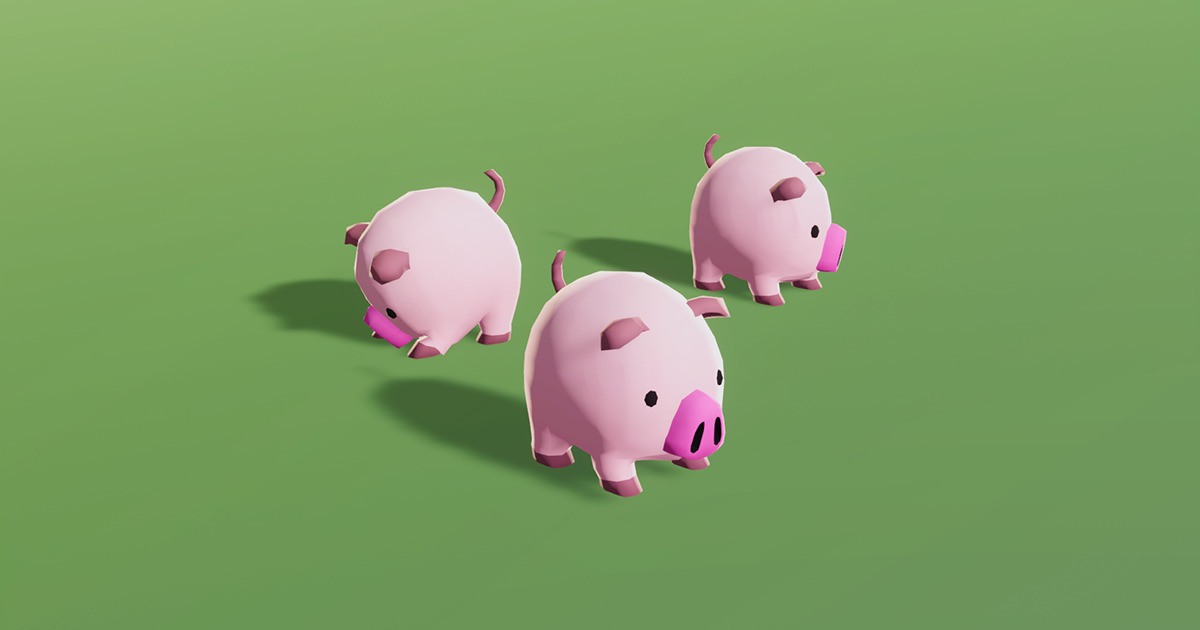 Pig Unity Farm Pig Cute Series | Characters | Unity Asset Store