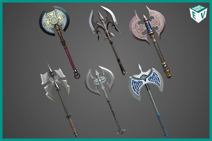 6 Battle Axes Collection 02 URP HDRP Textures