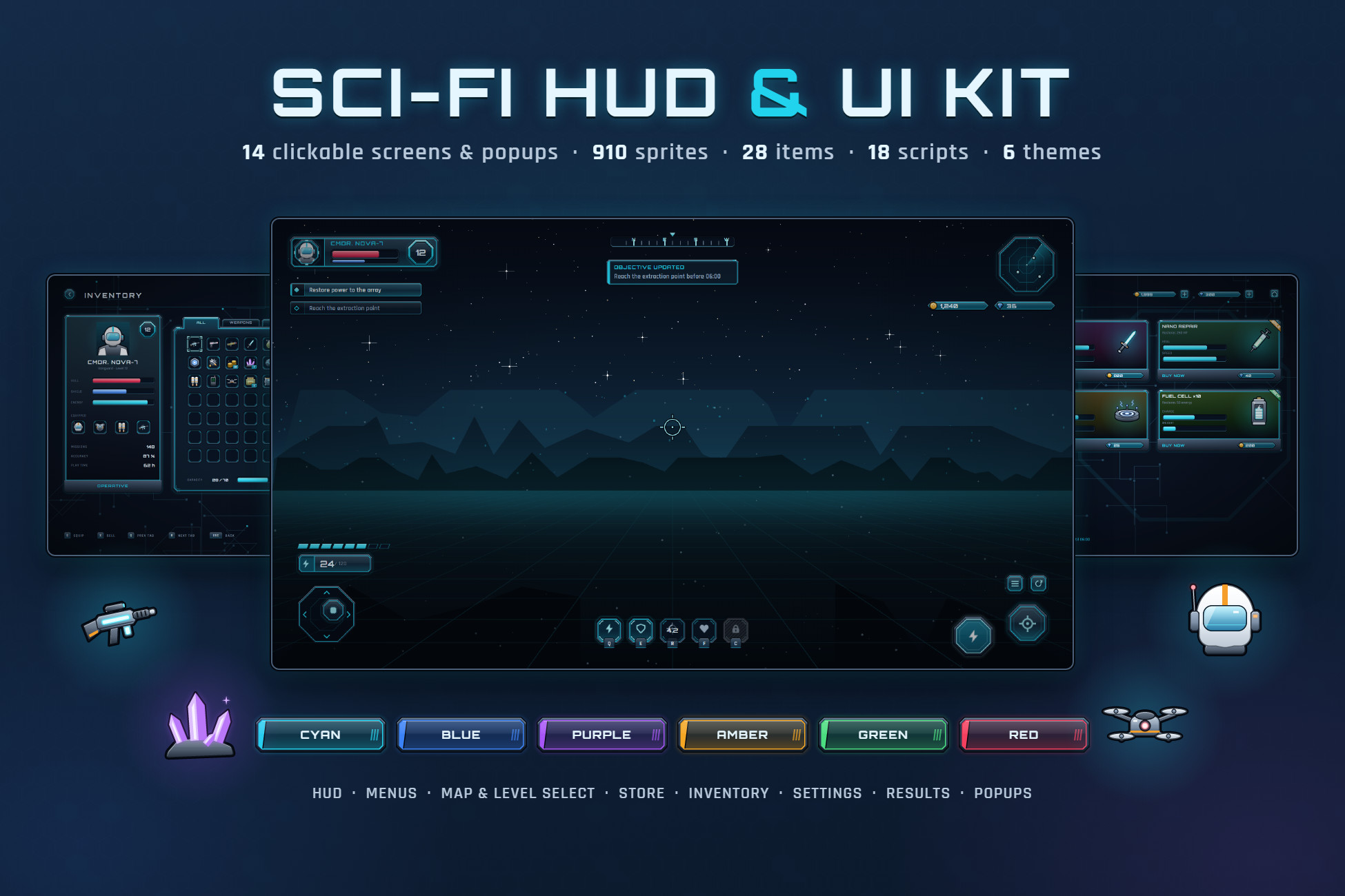 Sci-Fi HUD & UI Kit
