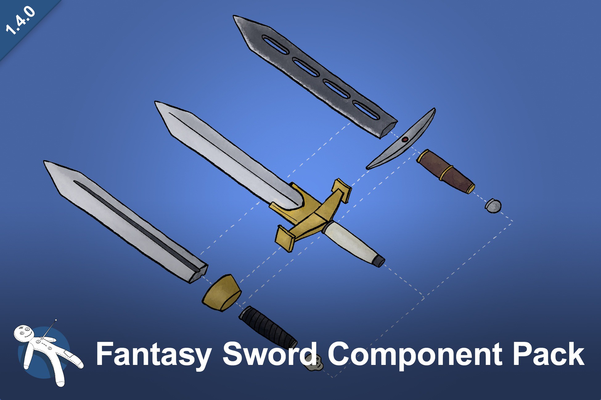 Unity Sword Fantasy Sword Component Pack | 3D Weapons | Unity Asset Store