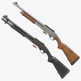 Long Shotgun 01 Wood and Black Single Mat URP HDRP Textures