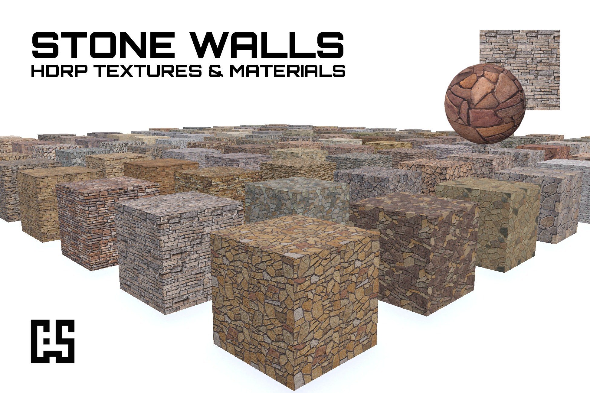 Stone Walls HDRP - texture maps & materials | 2D Textures & Materials ...