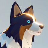Skye the Border Collie (Poly Art)