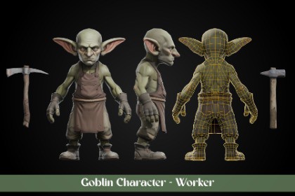 Stylized Goblin Character - Worker