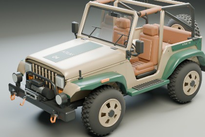 Jeep Off-Road 4x4 (LODs + Collider)