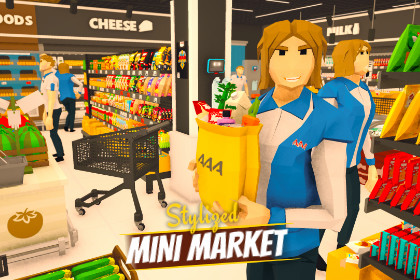 Stylized Low Poly Mini Market