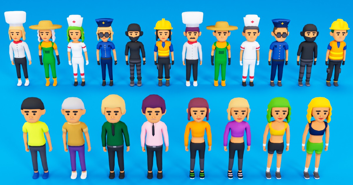 Hyper-Casual - Character Pack | 3D Characters | Unity Asset Store