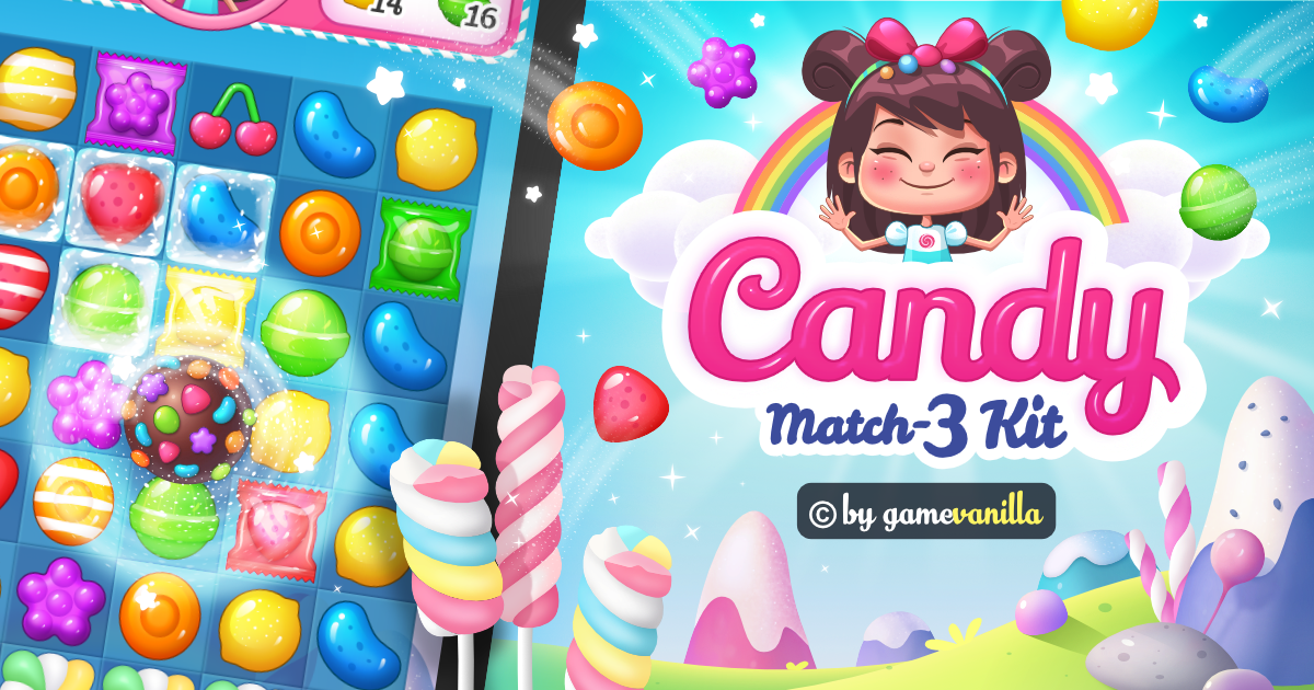 Candy Match 3 Kit Systems Unity Asset Store