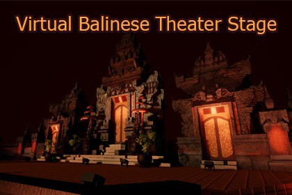 Virtual Balinese Theater Stage 3D Model