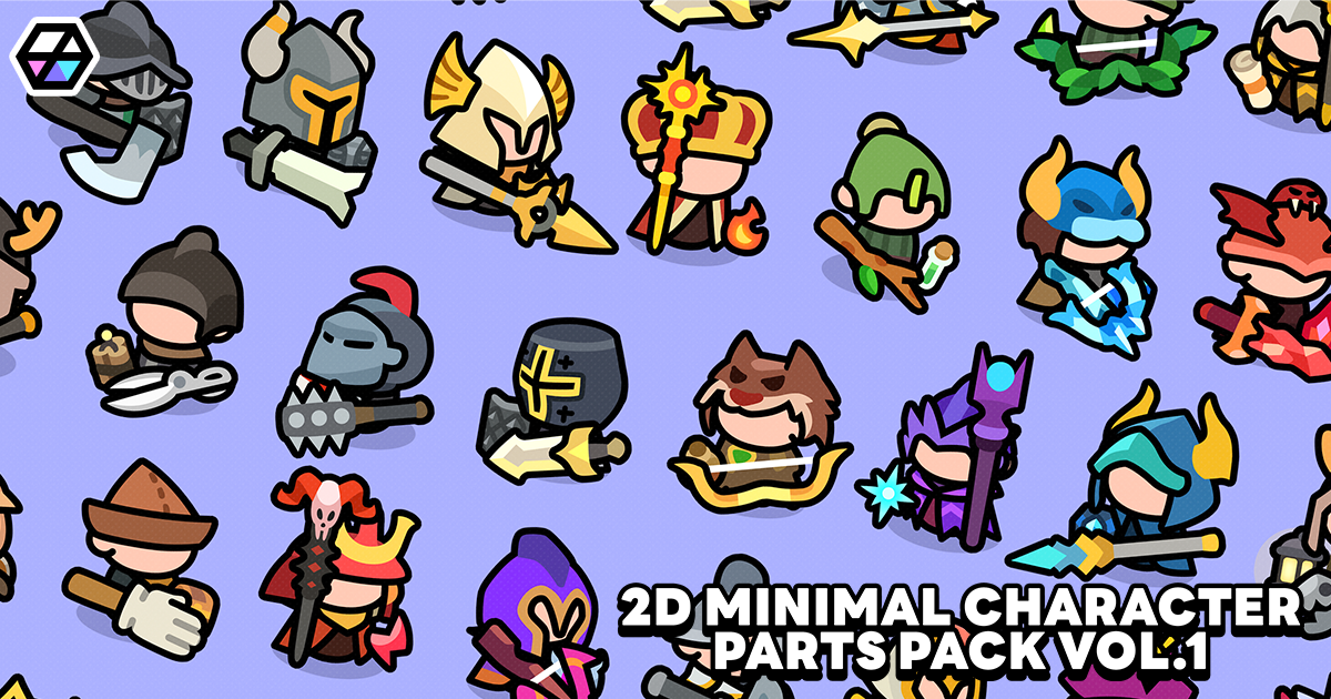 2D Minimal - Character Parts Pack Vol.1 [Expansion] | 2D Characters ...