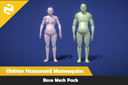 Oldster Humanoid Mannequins