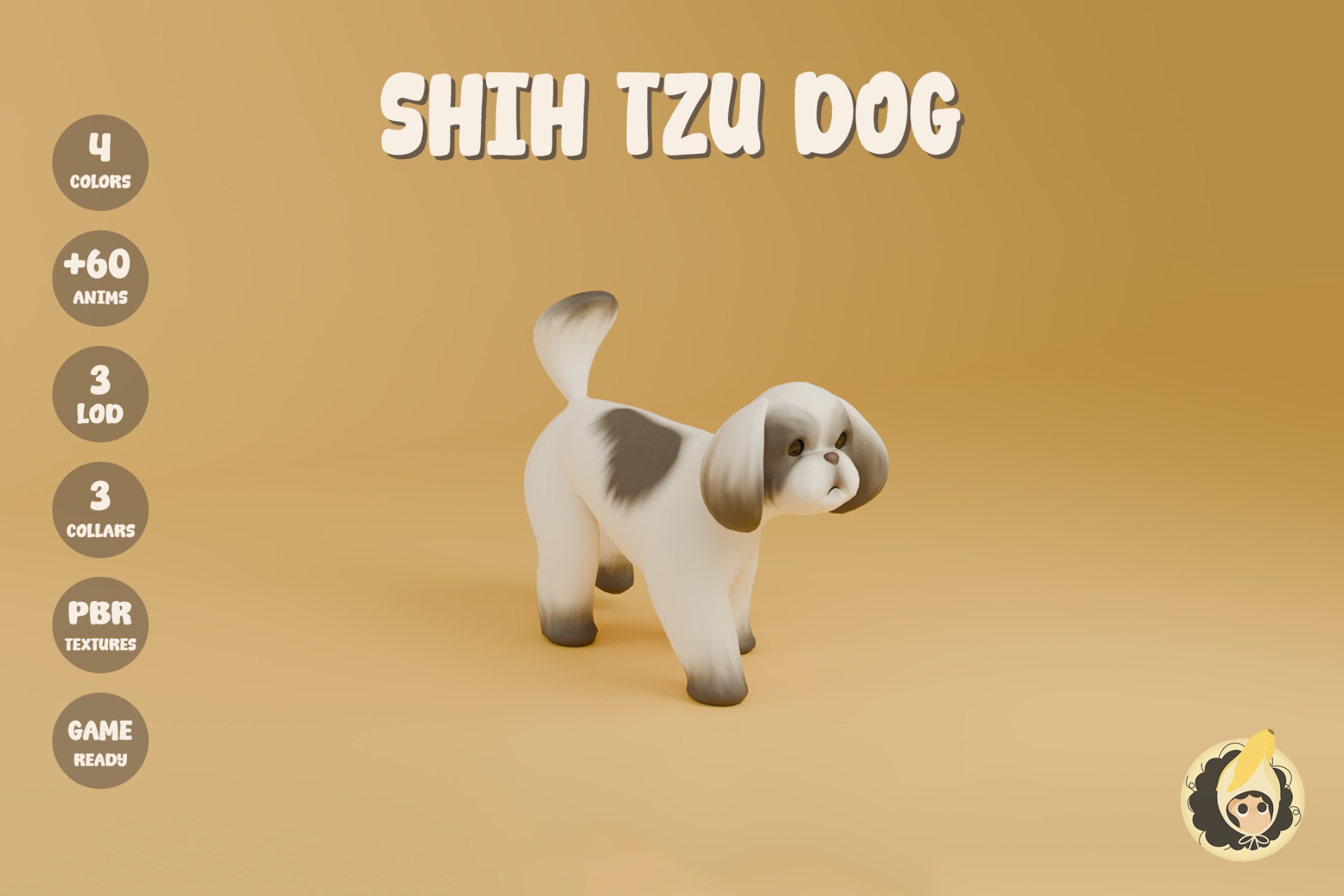 Animated Shih Tzu Dog