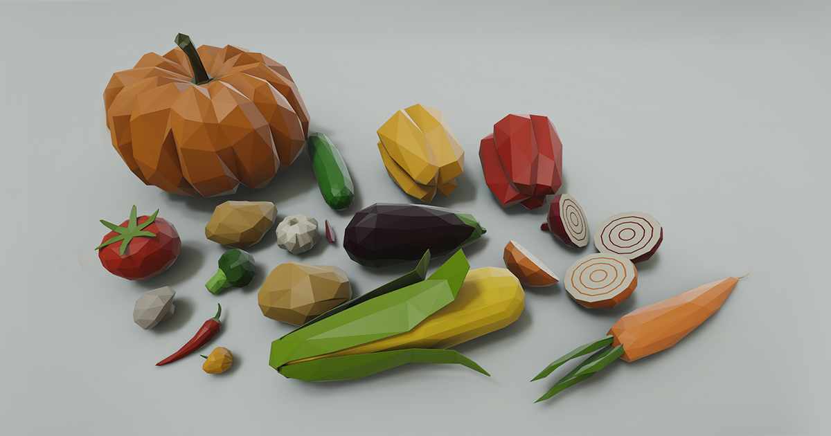 Low Poly Vegetables | 3D Food | Unity Asset Store