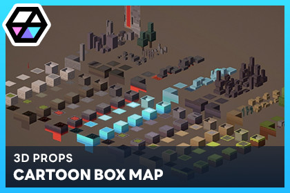 3D Props - Cartoon Box Map
