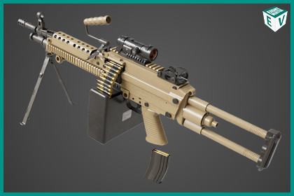 Machine Gun 16 Sandal URP HDRP Textures