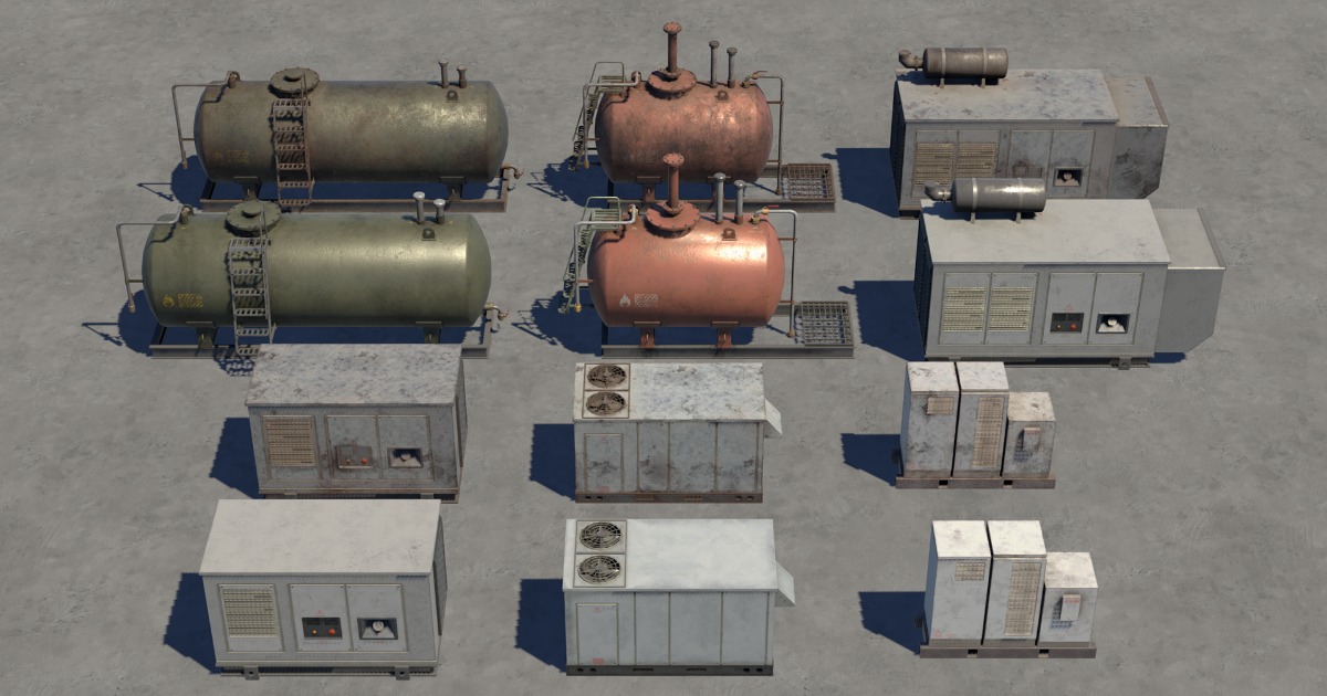 Tall Props Unity Industrial Props Pack URP | 3D Industrial | Unity Asset Store