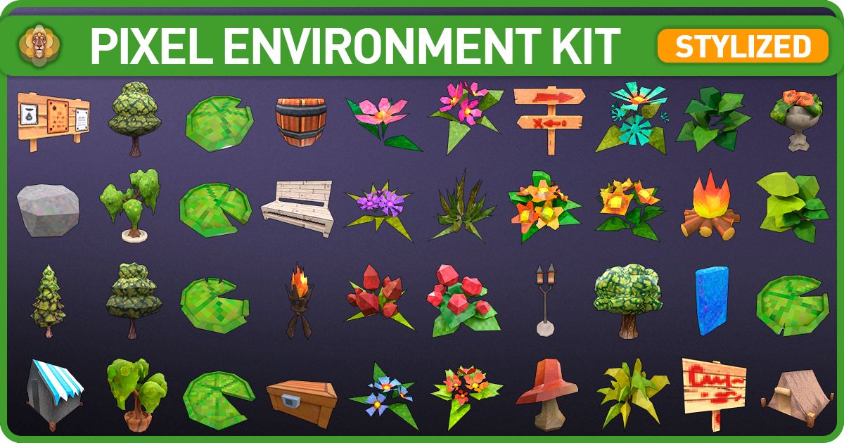 Pixel Environment Collection | 3D Fantasy | Unity Asset Store