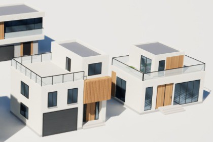 Low Poly Modern Houses - 29 Game-Ready Homes