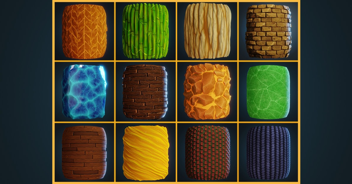 PBR Stylized Bundle - URP Displacement | 2D Textures & Materials ...