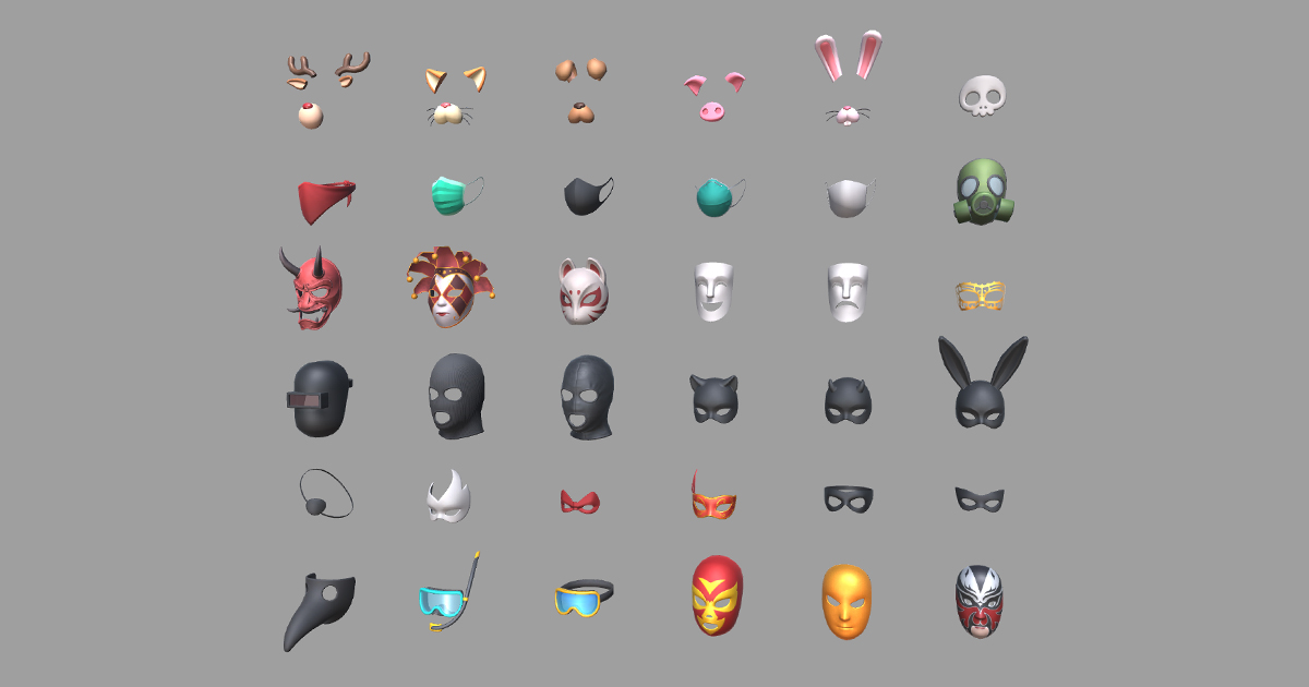 Unity Models Masks Masks Pack Vol. 1 | Props | Unity Asset Store
