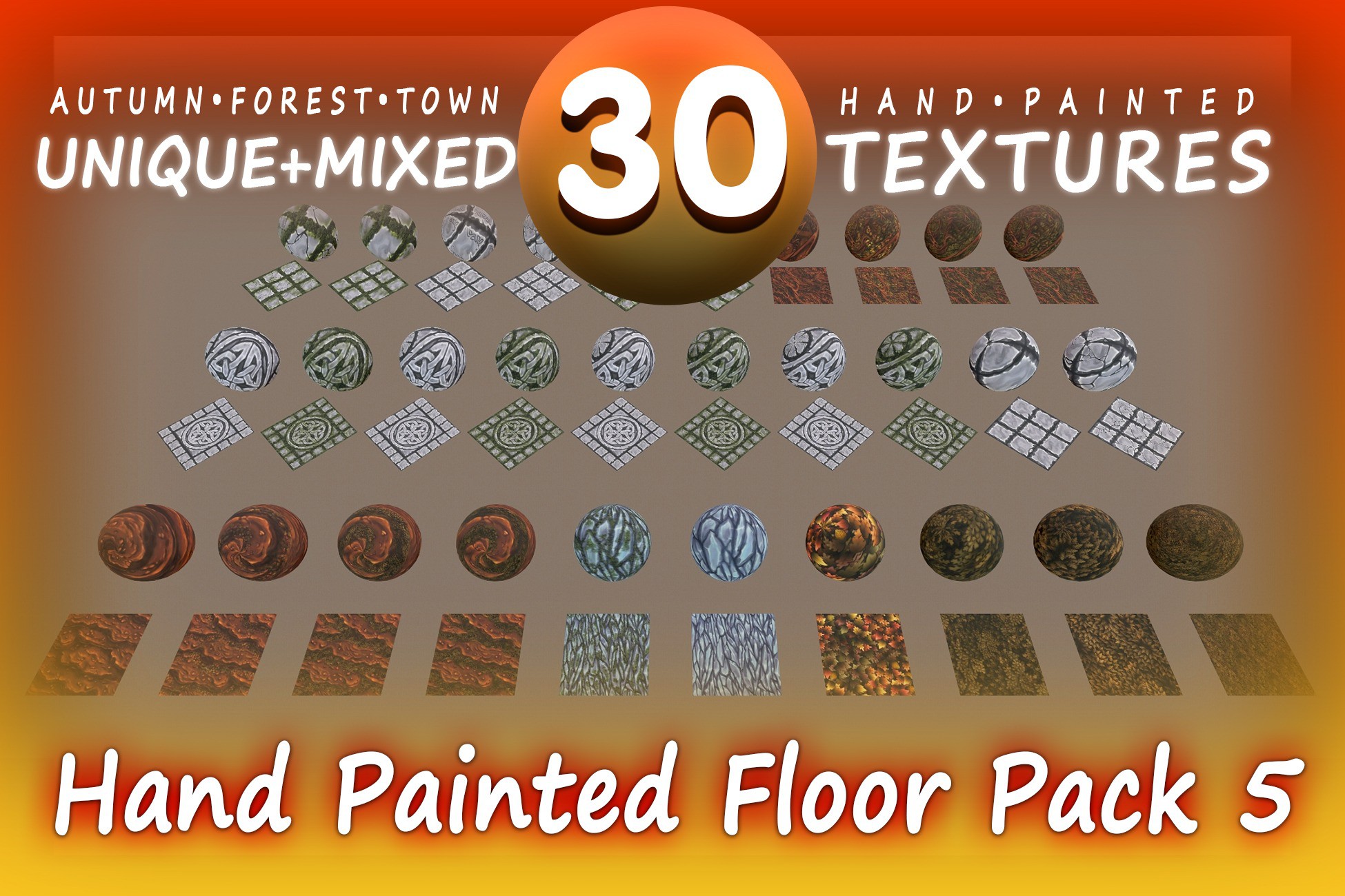Hand Painted Floor Pack 5 | 2D Textures & Materials | Unity Asset Store