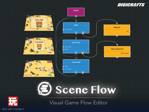 Scene Flow Visual Game Flow Editor Unity Assetstore Price Down Information