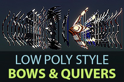 Low Poly Style Bows & Quivers