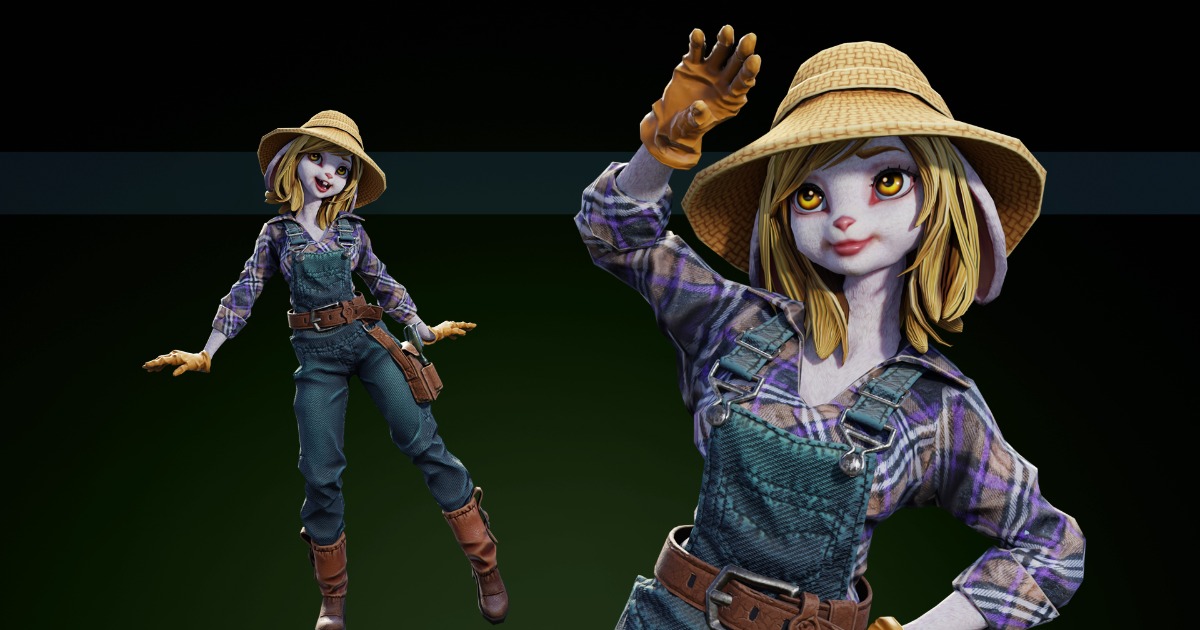 Rabbit Girl Gardener | 3D Characters | Unity Asset Store
