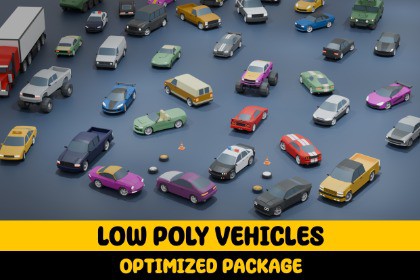 Low Poly Vehicles-Optimized Package