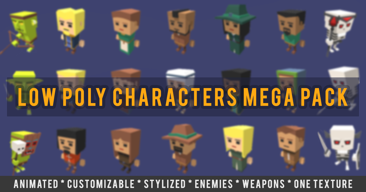 Low Poly Characters Mega Pack | 3D Characters | Unity Asset Store