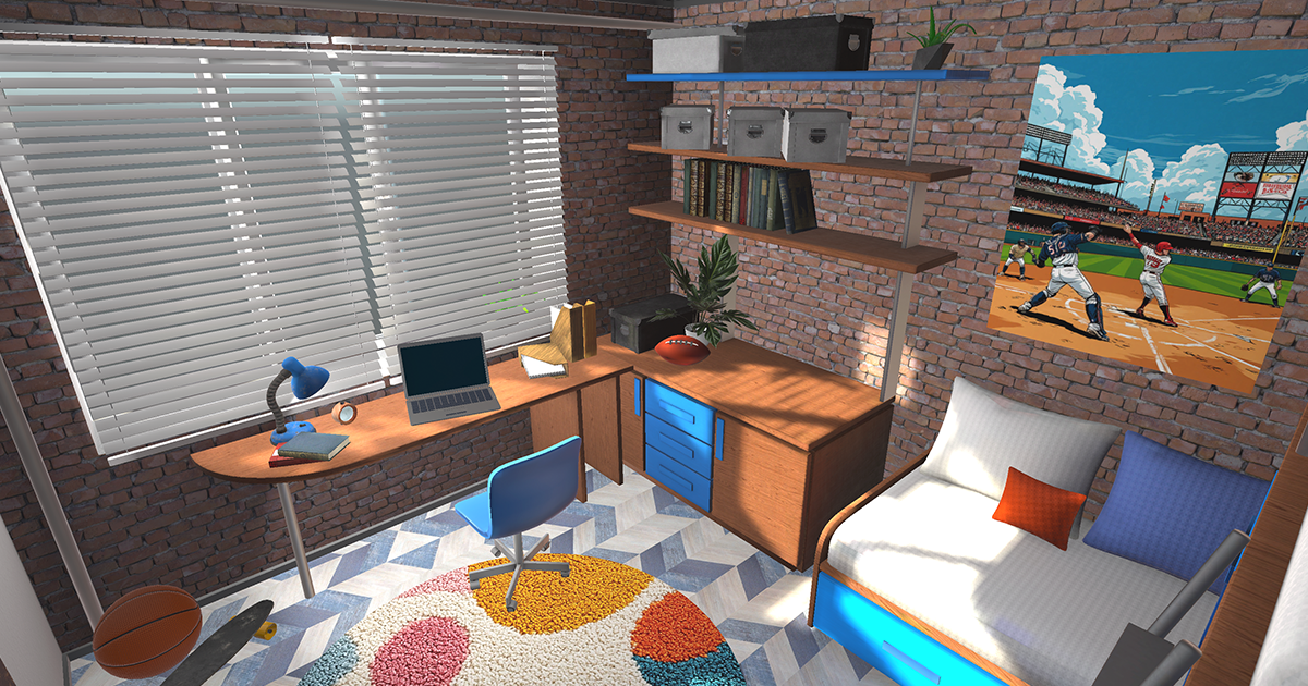 Teen room - interior and props | 3D Urban | Unity Asset Store
