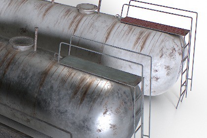 Old metal tank container