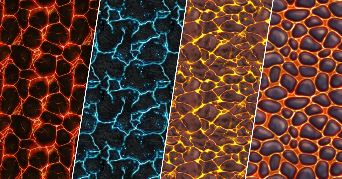 Hand Painted Seamless Lava Texture | 2D Floors | Unity Asset Store